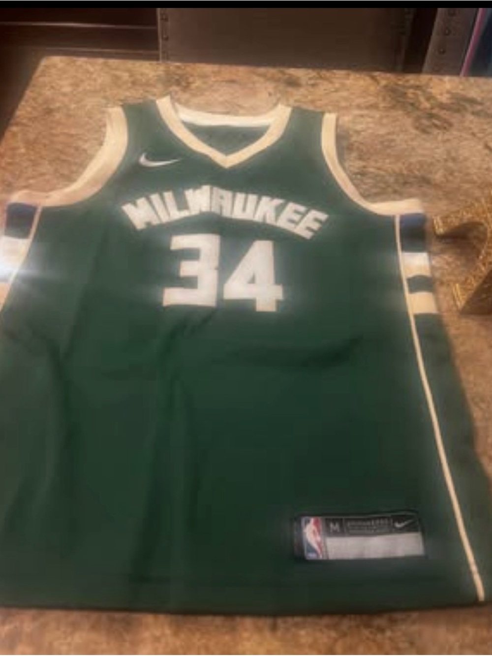 Nike Green Milwaukee #34 Youth Basketball Jersey